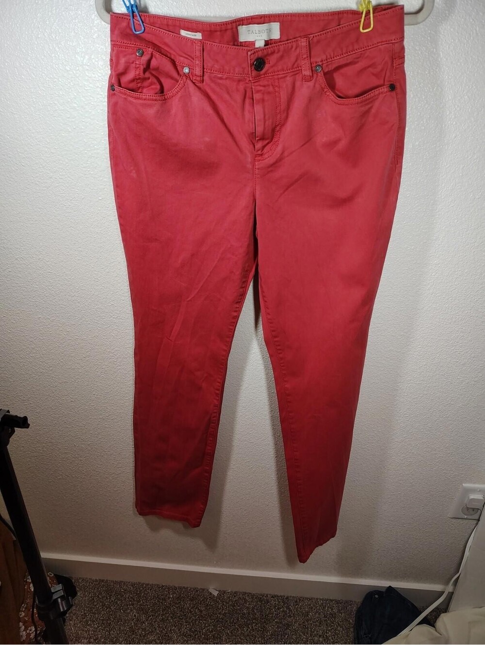Talbots Jean Pink Pants Magenta Sz 8 Heritage Stretch BarbieCore